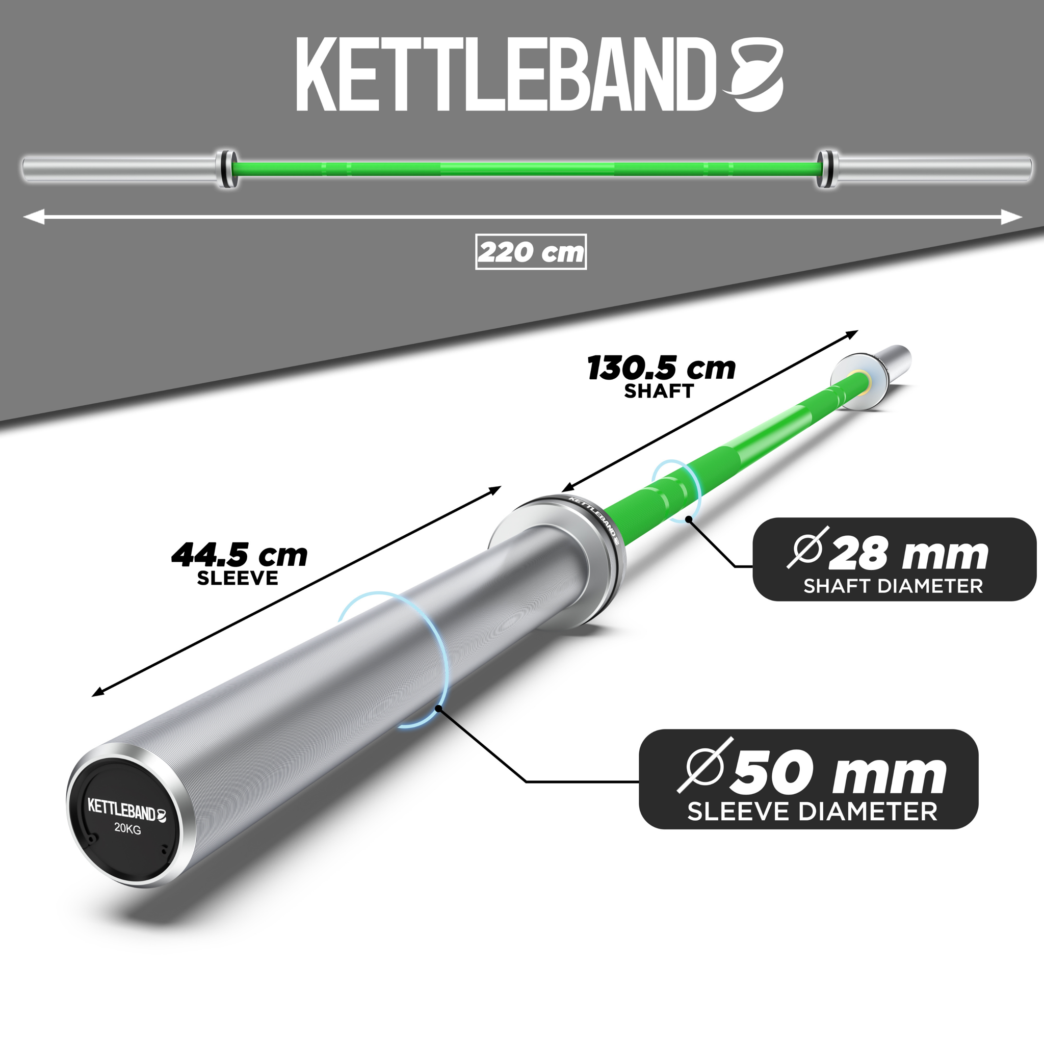 Olympic-Barbells-Green 20kg/45lbs
