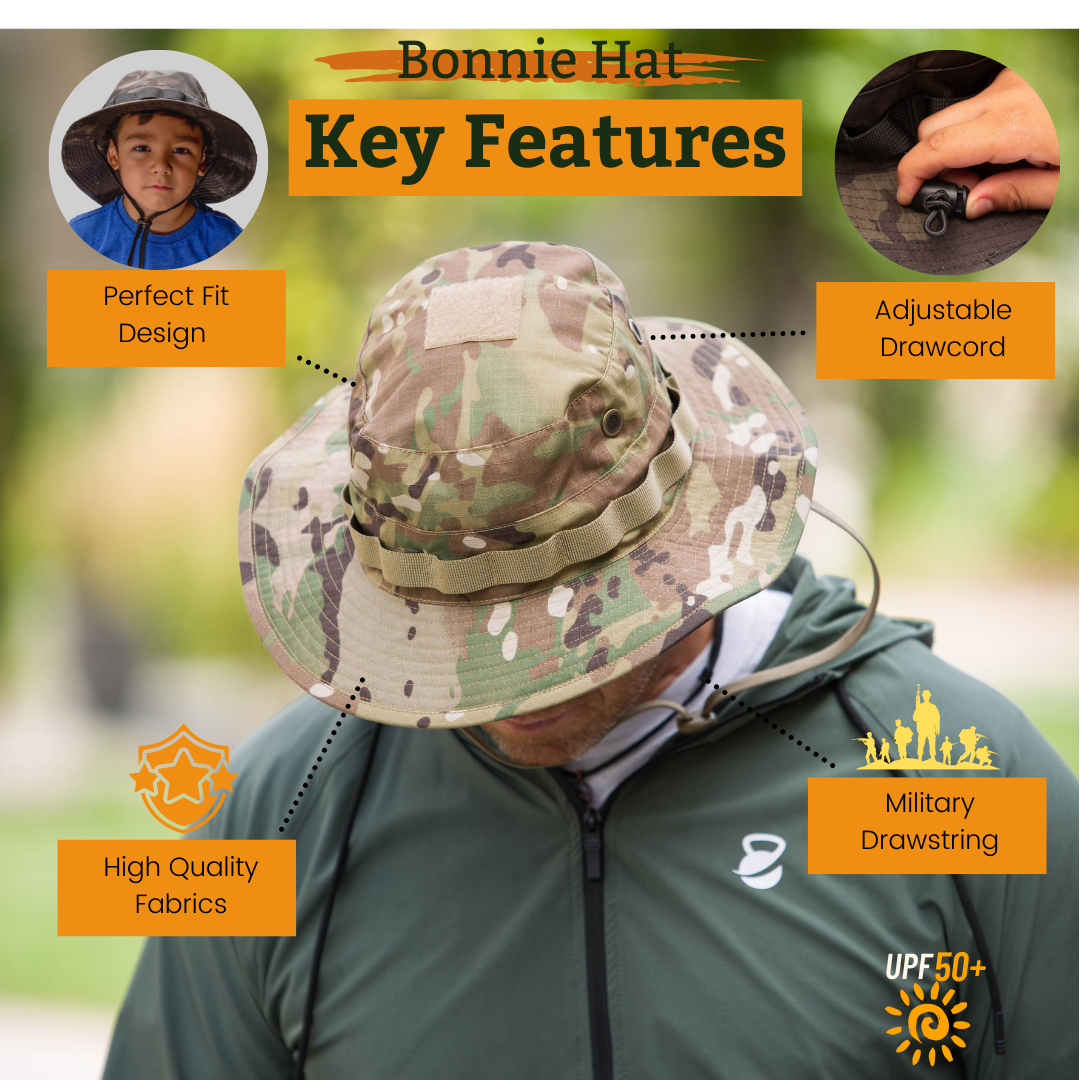KETTLEBAND Bonnie Hat Boonie Hat Wide Brim Sun Hat Bucket Hat Lightweight Perfect for Outdoor Activities-Green